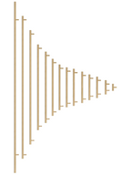 Solid Brass Extra-Long T-Bar Cabinet Handle (224mm Hole Spacing)