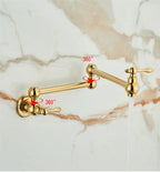 Solid Brass Foldable 360° Swivel Pot Filler Faucet (Wall-Mount)