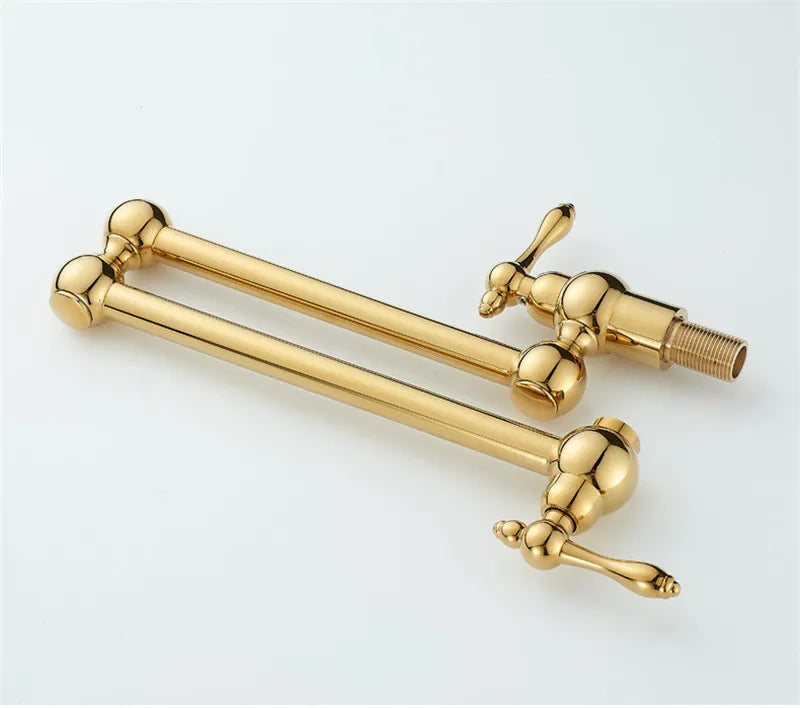 Solid Brass Foldable 360° Swivel Pot Filler Faucet (Wall-Mount)