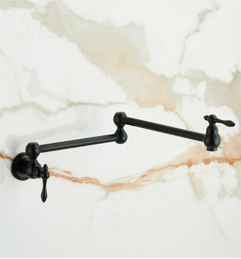 Solid Brass Foldable 360° Swivel Pot Filler Faucet (Wall-Mount)