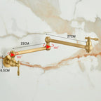 Solid Brass Foldable 360° Swivel Pot Filler Faucet (Wall-Mount)