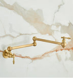 Solid Brass Foldable 360° Swivel Pot Filler Faucet (Wall-Mount)