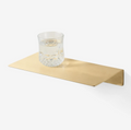 Solid Brass Hand-Finished Wall Shelf (Custom Size)