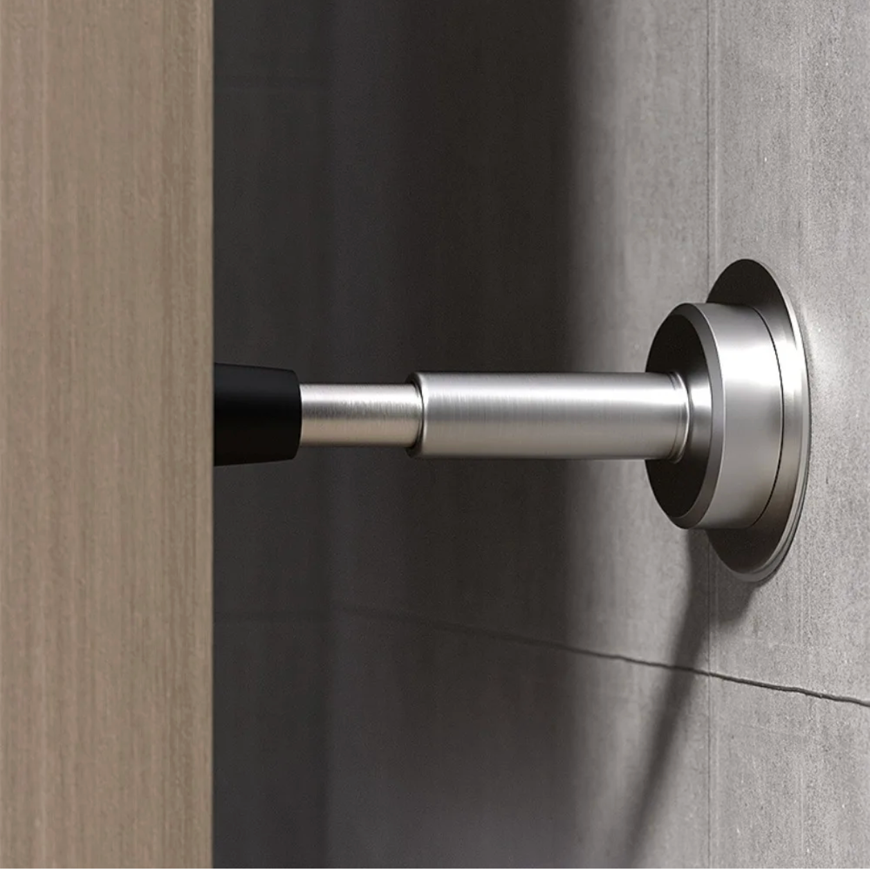 Solid Brass Knurled Door Stopper (Floor or Wall Mount)