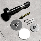 Solid Brass Knurled Door Stopper (Floor or Wall Mount)