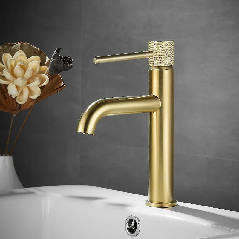 Solid Brass Matte Black Single-Handle Bathroom Faucet (Single-Hole)