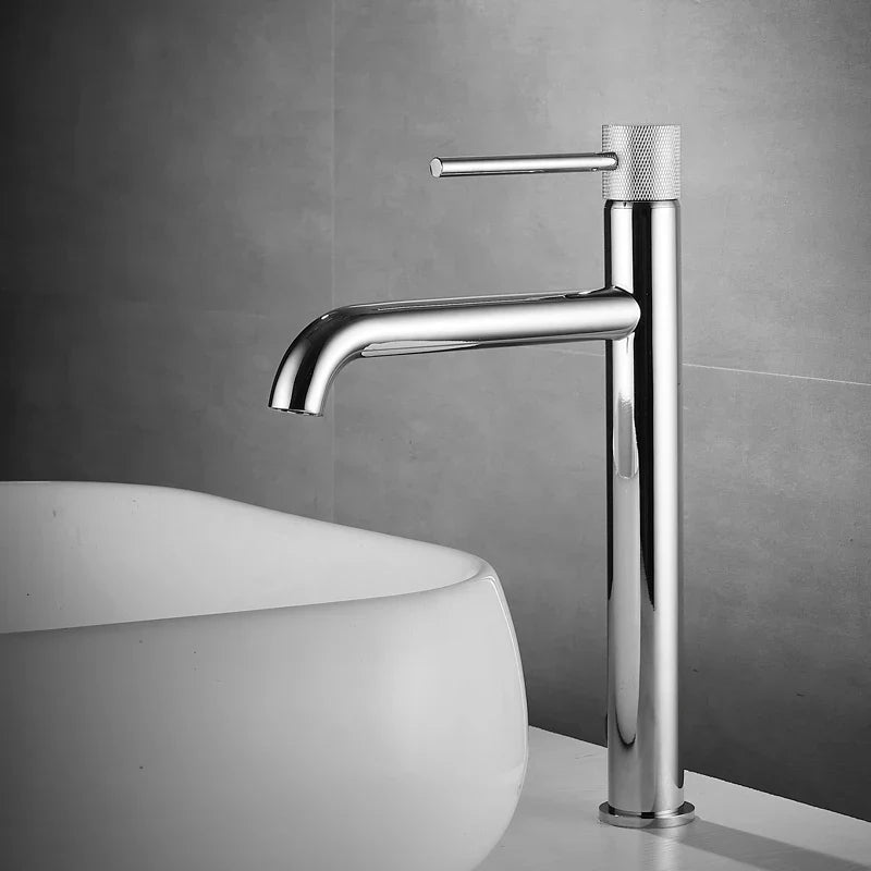 Solid Brass Matte Black Single-Handle Bathroom Faucet (Single-Hole)