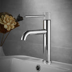 Solid Brass Matte Black Single-Handle Bathroom Faucet (Single-Hole)