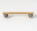 Solid Brass & Natural Marble Cabinet Handles & Knobs