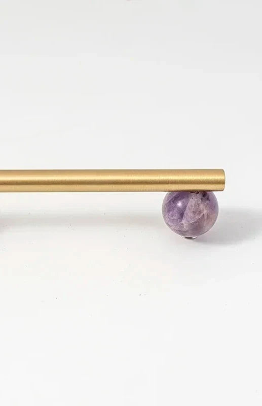 Solid Brass & Natural Marble Cabinet Handles & Knobs