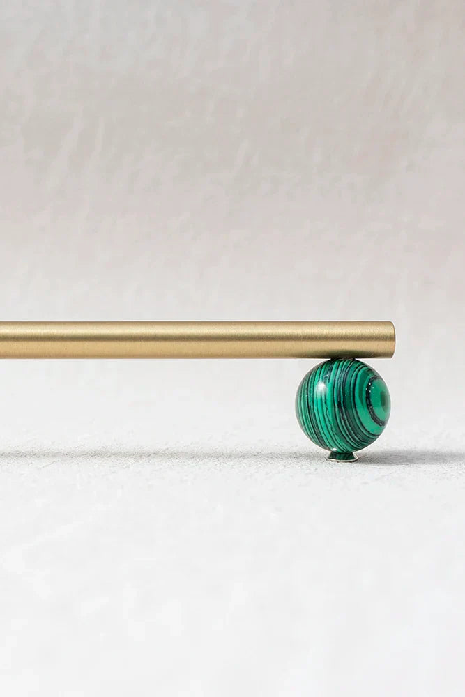 Solid Brass & Natural Marble Cabinet Handles & Knobs