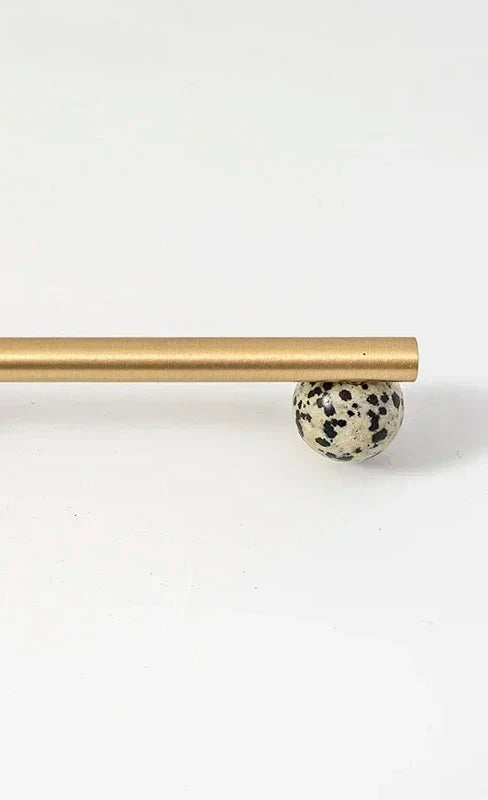 Solid Brass & Natural Marble Cabinet Handles & Knobs