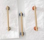 Solid Brass & Natural Marble Cabinet Handles & Knobs