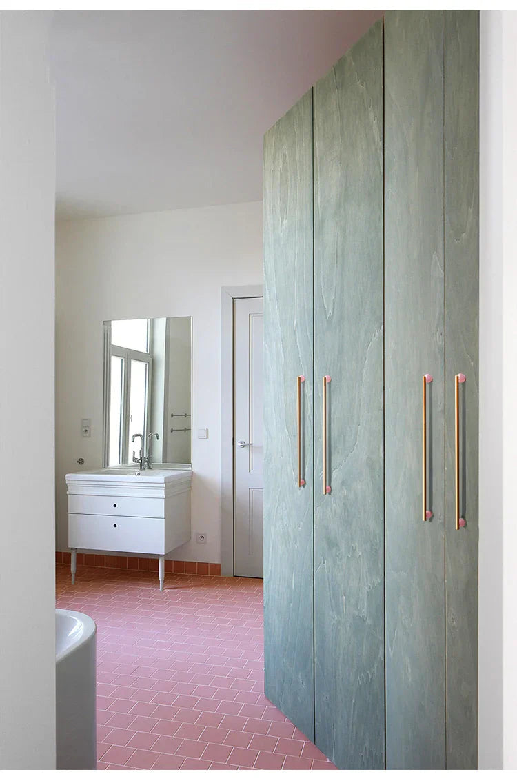 Solid Brass & Natural Marble Cabinet Handles & Knobs
