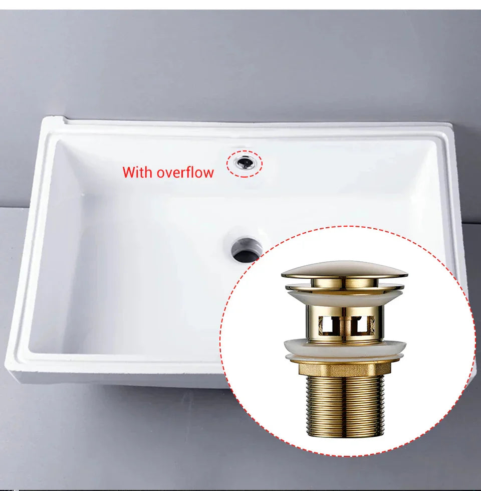 Solid Brass One-Touch Pop-Up Drain Stopper
