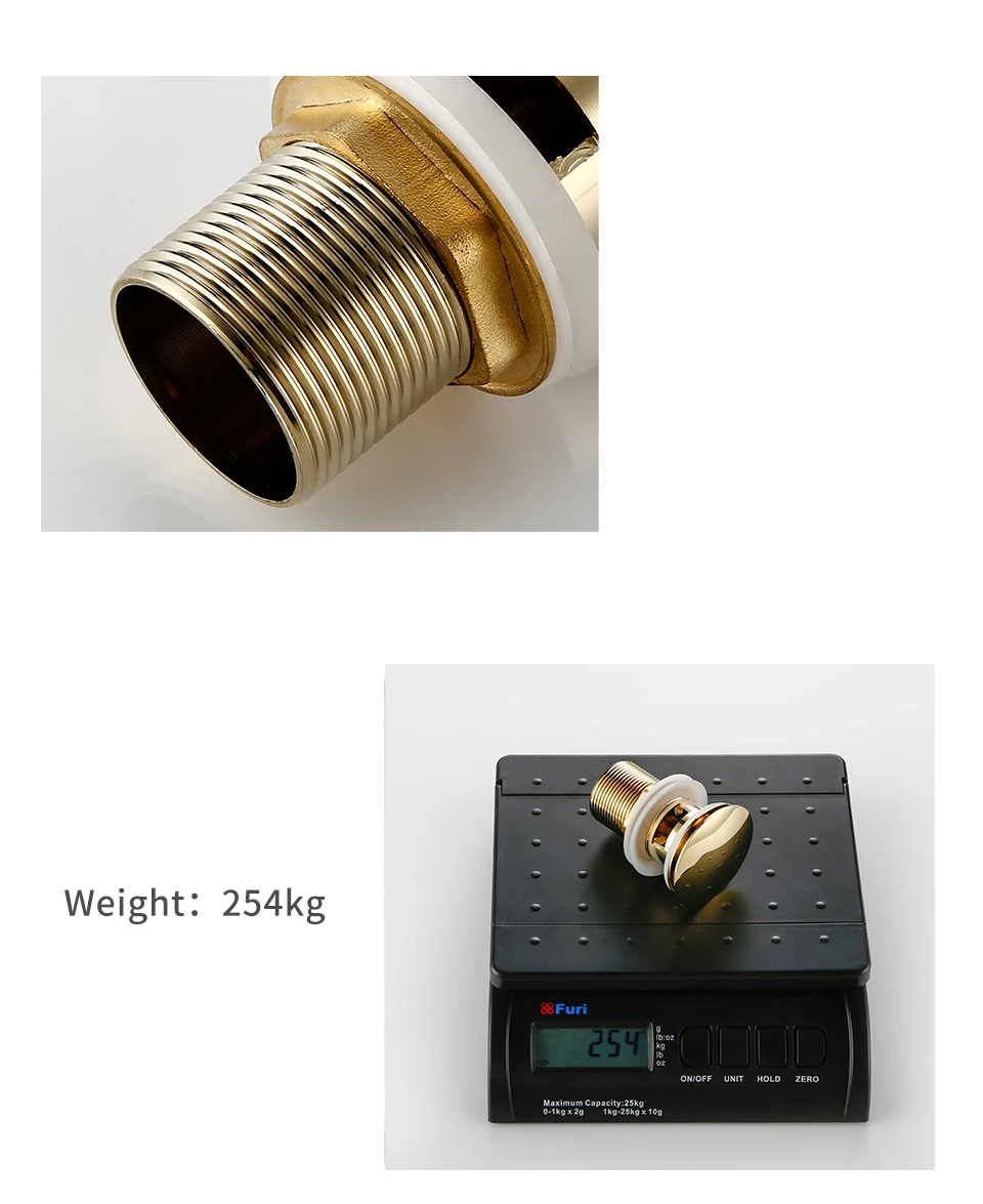 Solid Brass One-Touch Pop-Up Drain Stopper