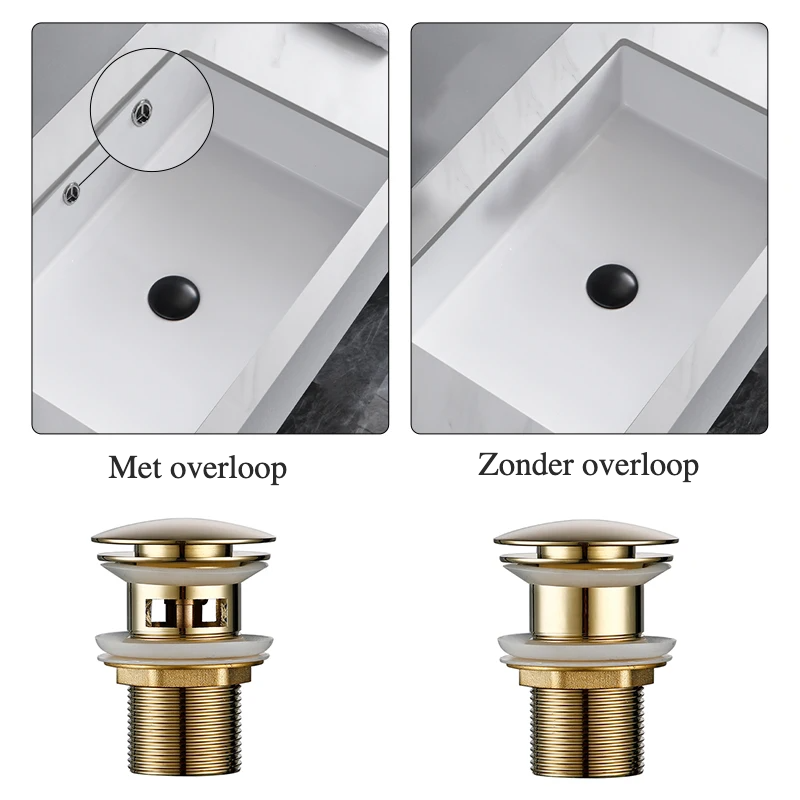 Solid Brass One-Touch Pop-Up Drain Stopper