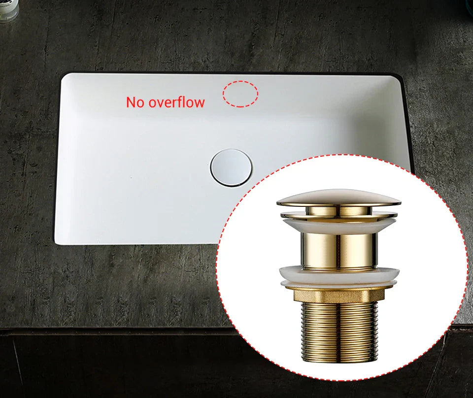 Solid Brass One-Touch Pop-Up Drain Stopper