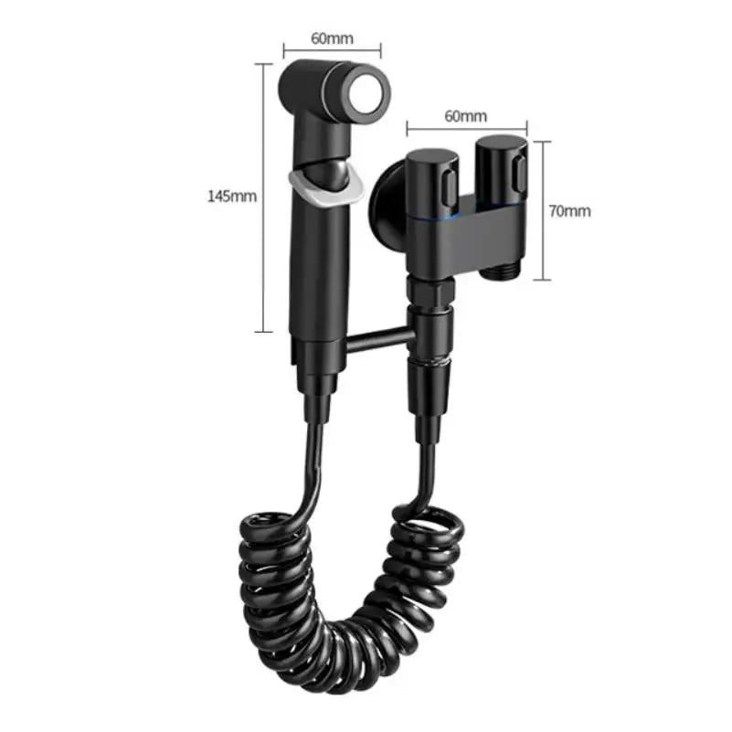 Solid Brass Precision Vertical Handheld Bidet Sprayer (Wall-Mount)