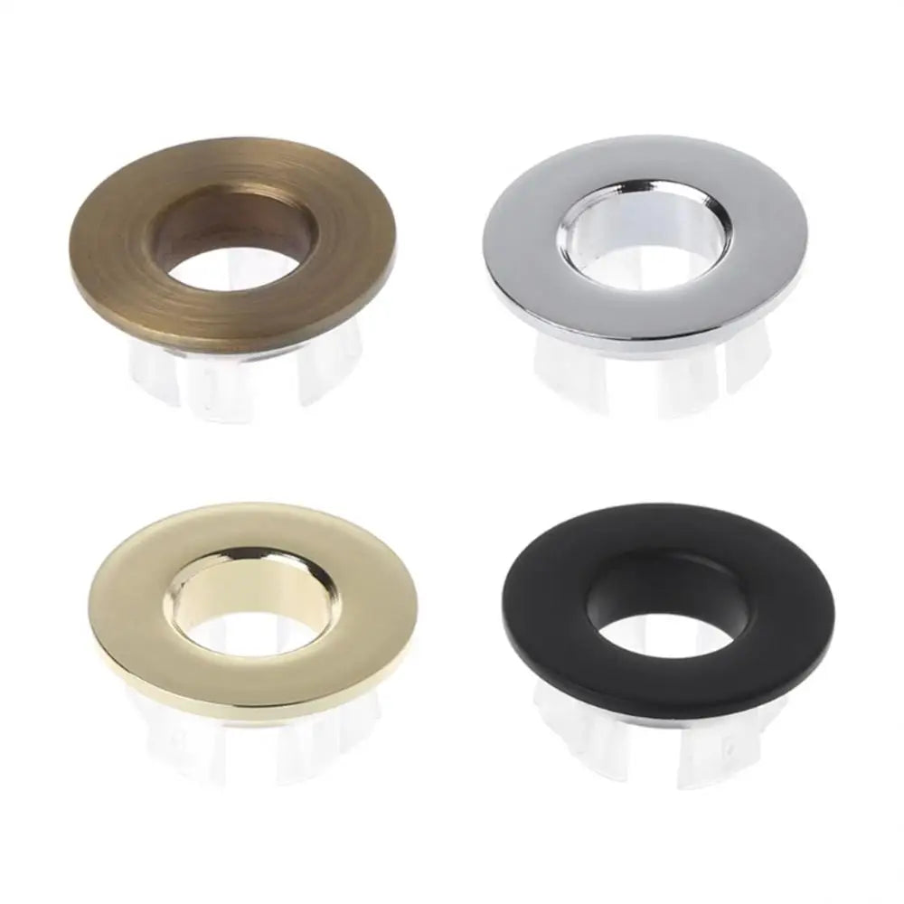Solid Brass Press-Fit Overflow Cover Ring (Fits 0.87–0.98 Inches)