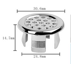 Solid Brass Press-Fit Overflow Cover Ring (Fits 0.87–0.98 Inches)