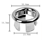 Solid Brass Press-Fit Overflow Cover Ring (Fits 0.87–0.98 Inches)