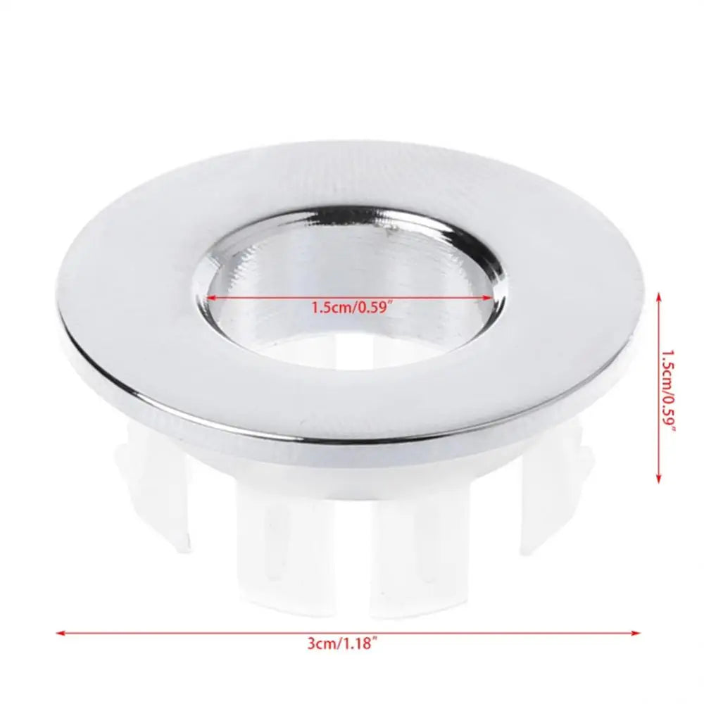 Solid Brass Press-Fit Overflow Cover Ring (Fits 0.87–0.98 Inches)