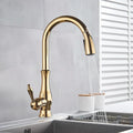 Solid Brass Pull-Down & 360° Swivel Kitchen Faucet