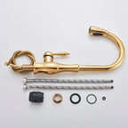 Solid Brass Pull-Down & 360° Swivel Kitchen Faucet