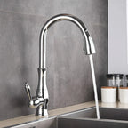 Solid Brass Pull-Down & 360° Swivel Kitchen Faucet
