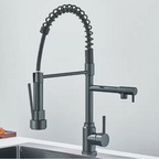 Solid Brass Pull-Down Kitchen Faucet (Ceramic Disc Cartridge)