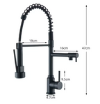 Solid Brass Pull-Down Kitchen Faucet (Ceramic Disc Cartridge)