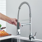 Solid Brass Pull-Down Kitchen Faucet (Ceramic Disc Cartridge)