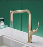 Solid Brass Pull-Out 360° Swivel Kitchen Faucet