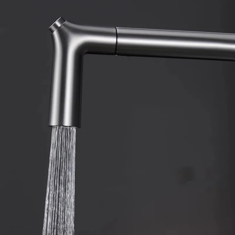 Solid Brass Pull-Out 360° Swivel Kitchen Faucet