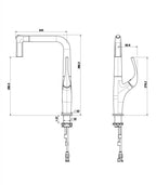 Solid Brass Pull-Out 360° Swivel Kitchen Faucet