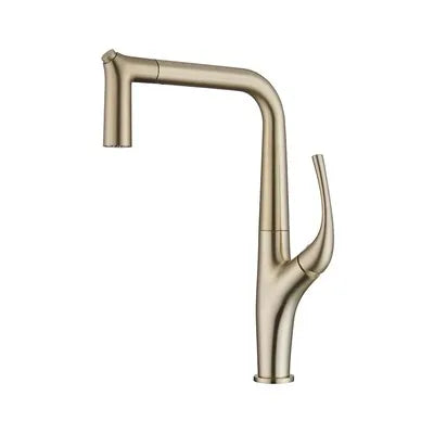 Solid Brass Pull-Out 360° Swivel Kitchen Faucet