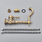 Solid Brass Pull-Out & 360° Swivel Kitchen Faucet (Oil-Rubbed Bronze)