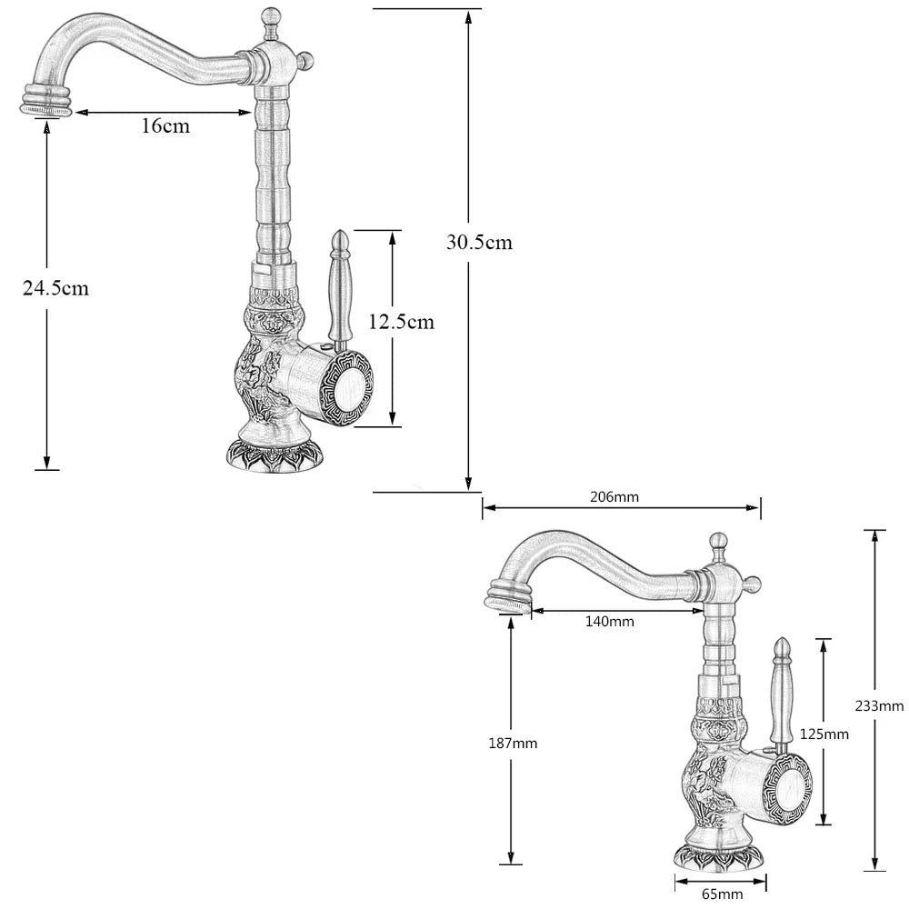 Solid Brass Pull-Out & 360° Swivel Kitchen Faucet (Oil-Rubbed Bronze)