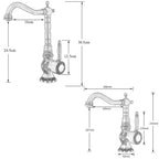 Solid Brass Pull-Out & 360° Swivel Kitchen Faucet (Oil-Rubbed Bronze)