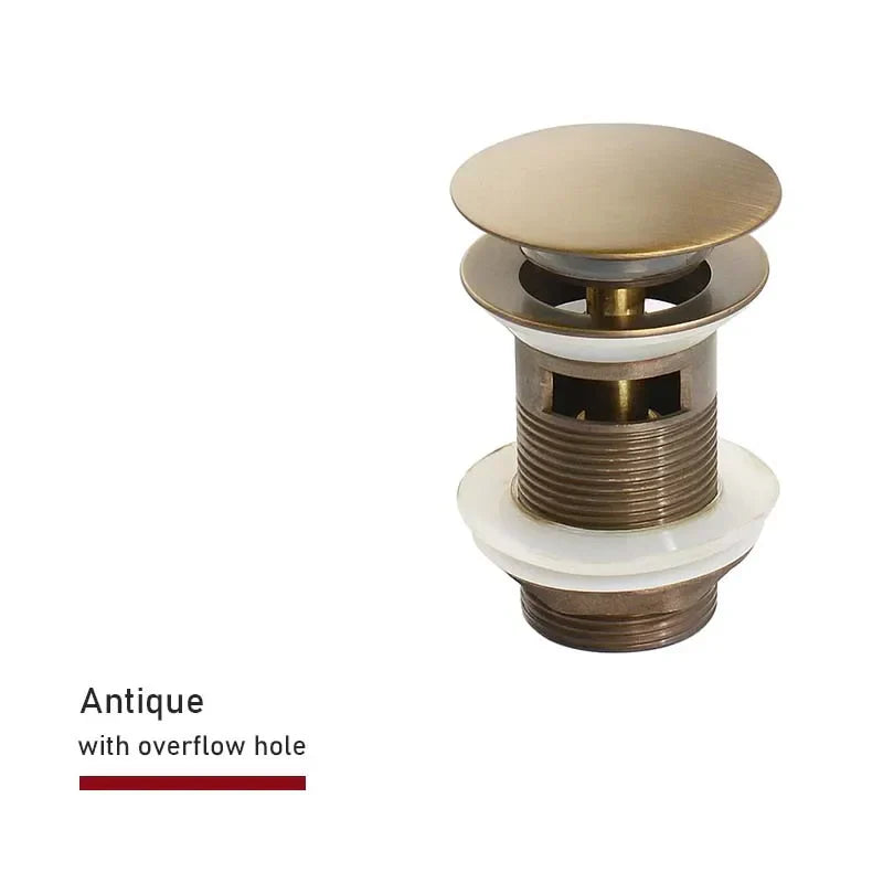 Solid Brass Push-Down Pop-Up Sink Drain (2.6-Inch)