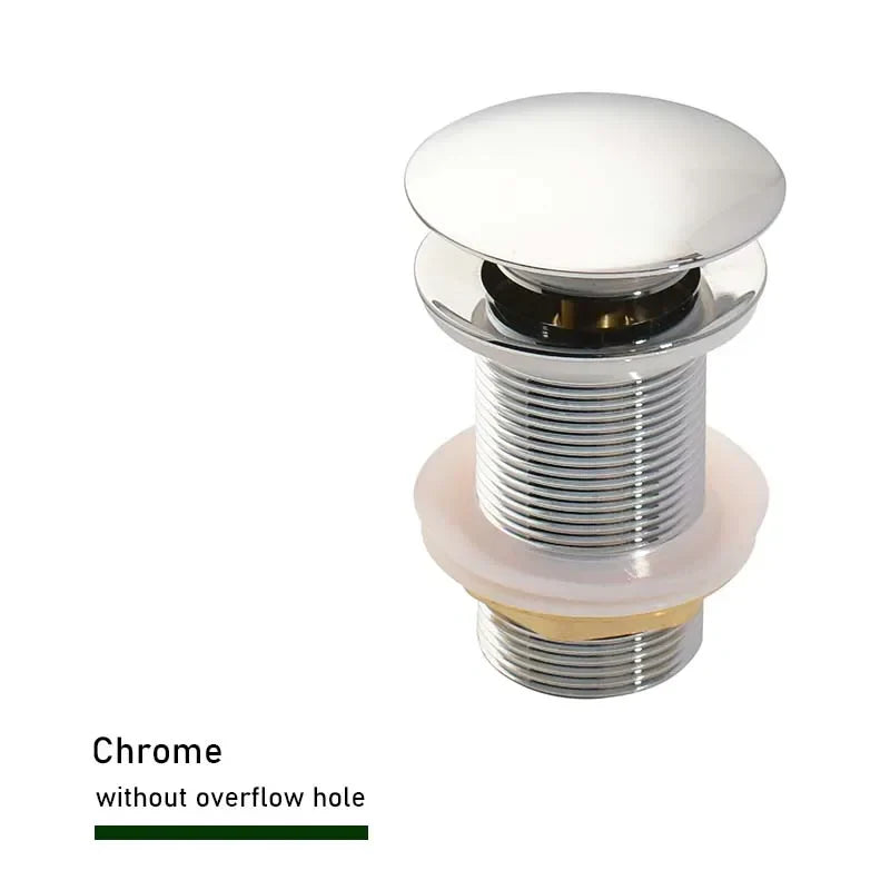 Solid Brass Push-Down Pop-Up Sink Drain (2.6-Inch)