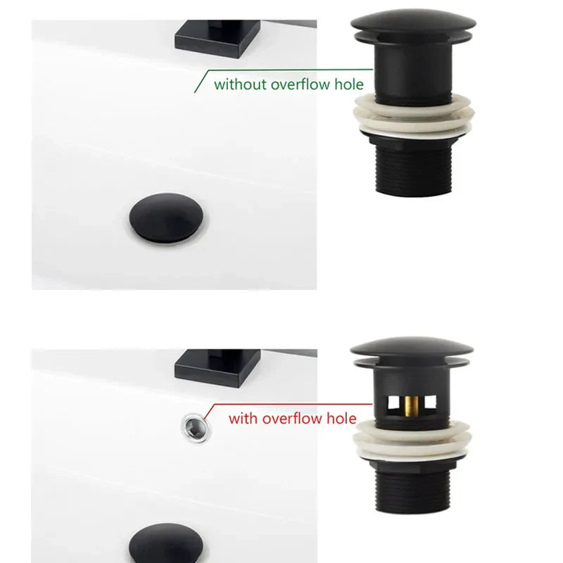 Solid Brass Push-Down Pop-Up Sink Drain (2.6-Inch)