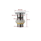 Solid Brass Push-Down Pop-Up Sink Drain (2.6-Inch)