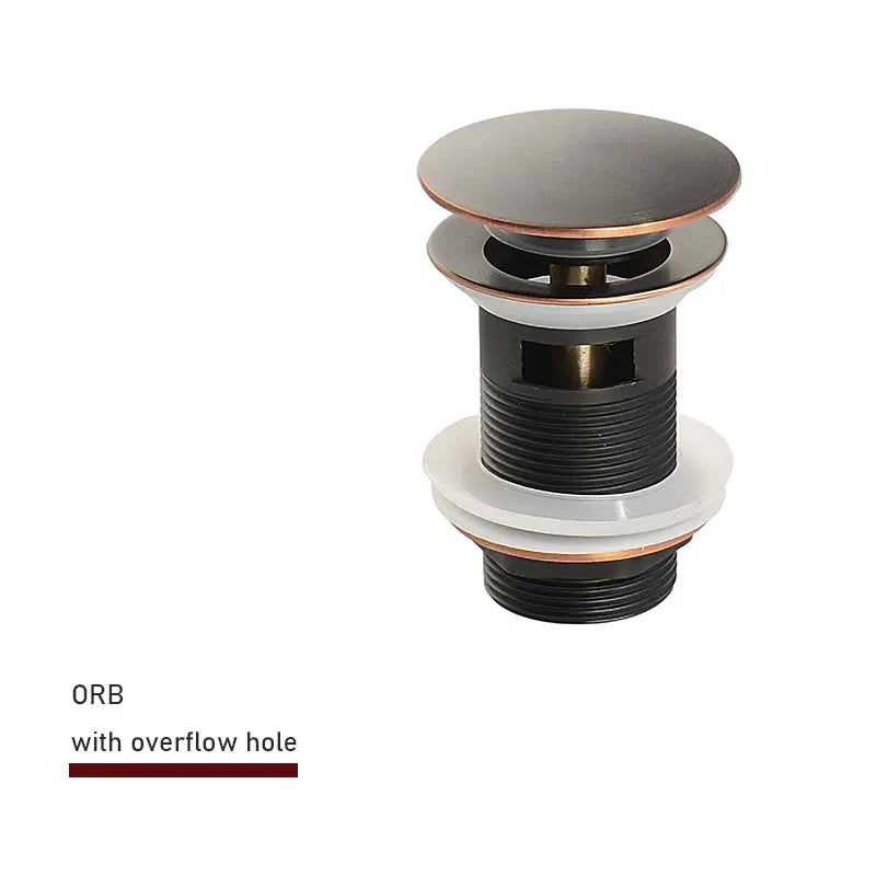 Solid Brass Push-Down Pop-Up Sink Drain (2.6-Inch)
