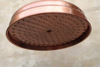 Solid Brass Rainfall Shower Head (8-Inch, Antique Red Copper)
