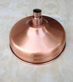Solid Brass Rainfall Shower Head (8-Inch, Antique Red Copper)