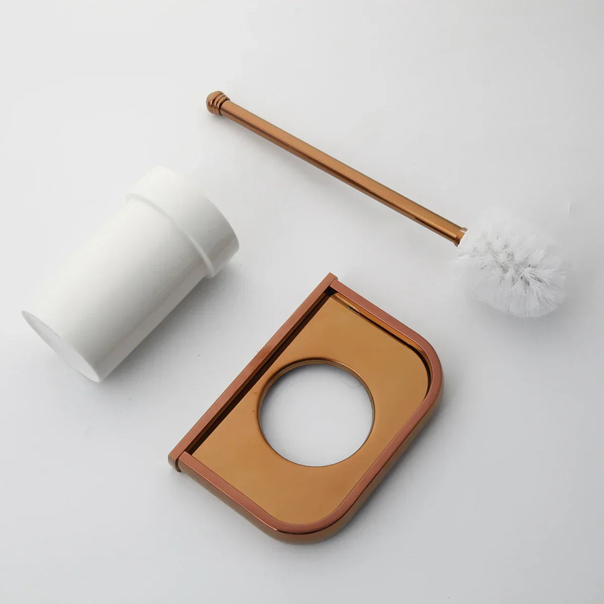 Solid Brass Rose Gold Wall-Mounted Bathroom Hardware Set (5-Piece)