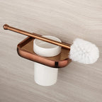 Solid Brass Rose Gold Wall-Mounted Bathroom Hardware Set (5-Piece)