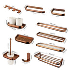 Solid Brass Rose Gold Wall-Mounted Bathroom Hardware Set (5-Piece)